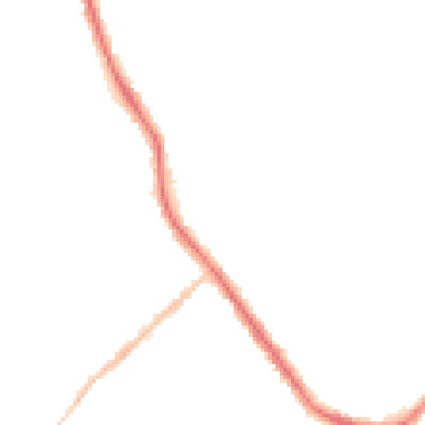 Night-time road noise heatmap for ST6 7EB