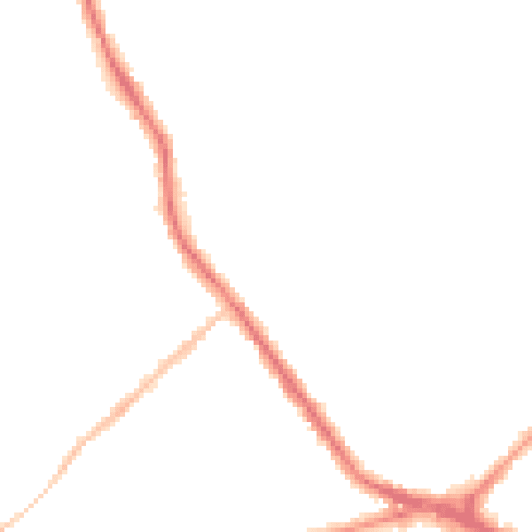 Night-time road noise heatmap for ST6 7EE