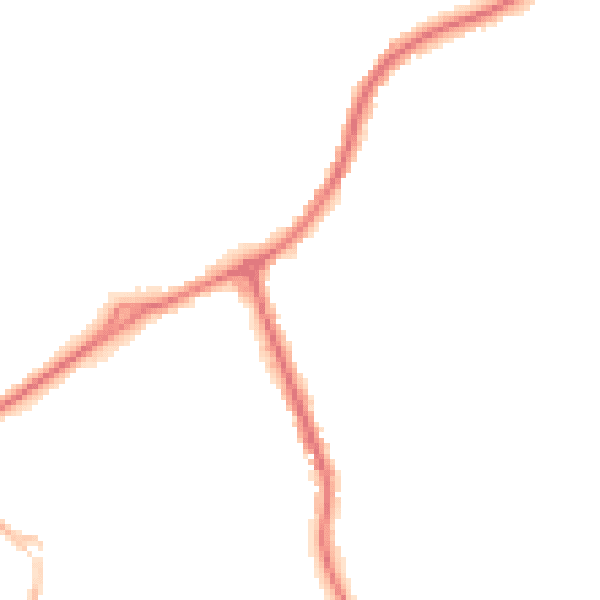 Night-time road noise heatmap for ST6 7LB