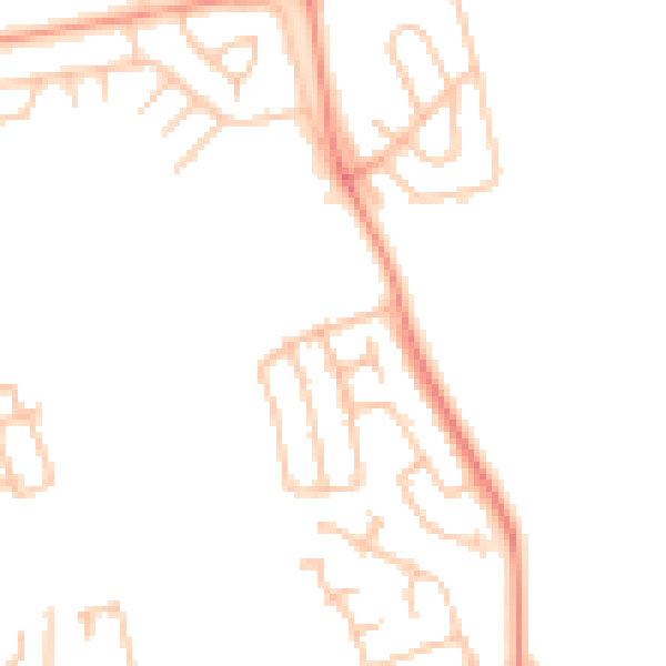 Daytime road noise heatmap for ST6 7LT