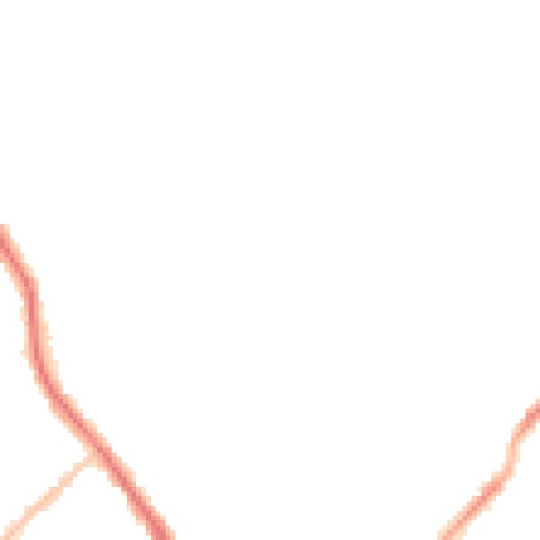 Night-time road noise heatmap for ST6 7NY