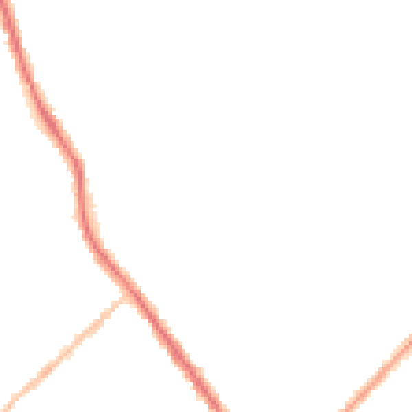 Night-time road noise heatmap for ST6 7PJ