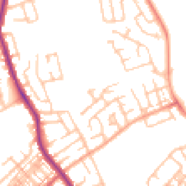 Daytime road noise heatmap for ST6 7PR