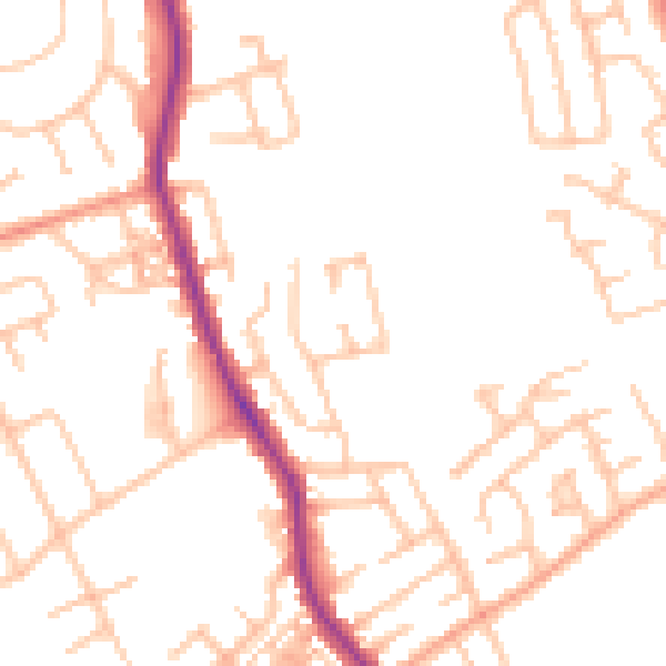Daytime road noise heatmap for ST6 7PU