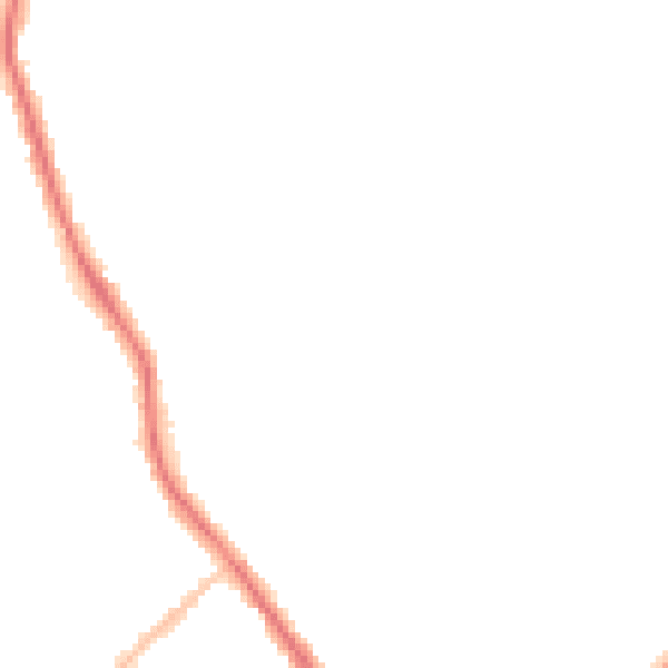 Night-time road noise heatmap for ST6 7PW