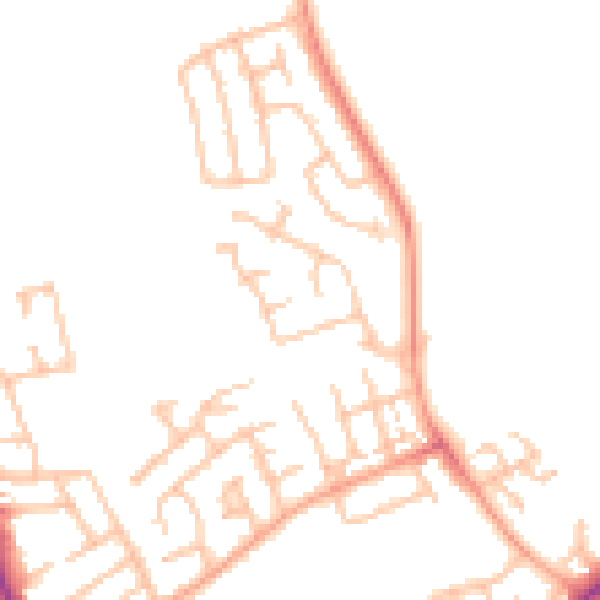 Daytime road noise heatmap for ST6 7PY