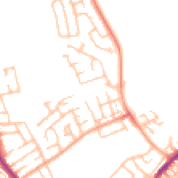 Daytime road noise heatmap for ST6 7QT