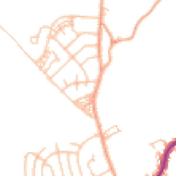 Daytime road noise heatmap for ST6 8AE