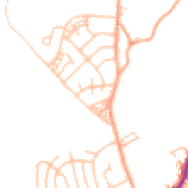 Daytime road noise heatmap for ST6 8AF