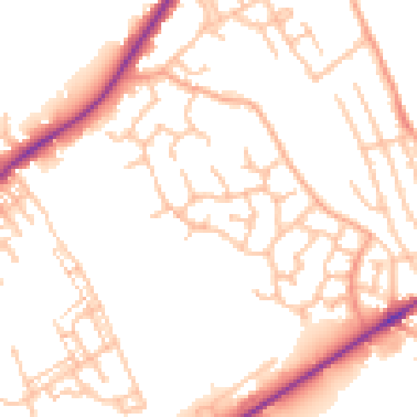 Daytime road noise heatmap for ST6 8FG