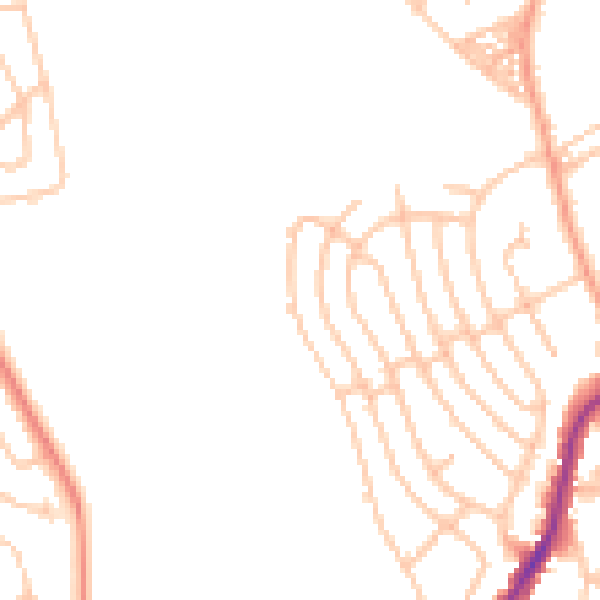 Daytime road noise heatmap for ST6 8HA
