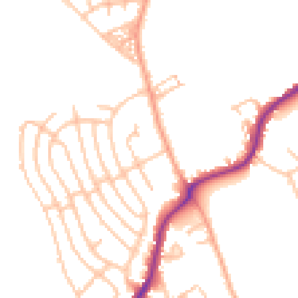Daytime road noise heatmap for ST6 8HH