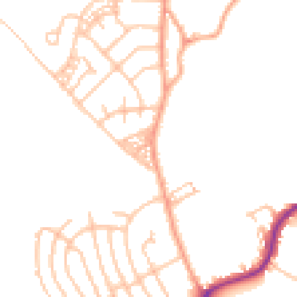 Daytime road noise heatmap for ST6 8JF