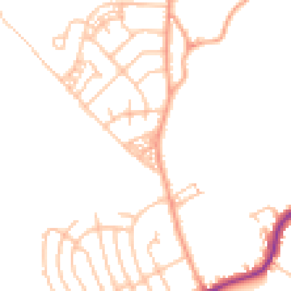 Daytime road noise heatmap for ST6 8JG