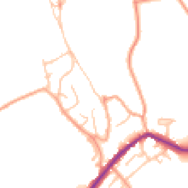 Daytime road noise heatmap for ST6 8QP