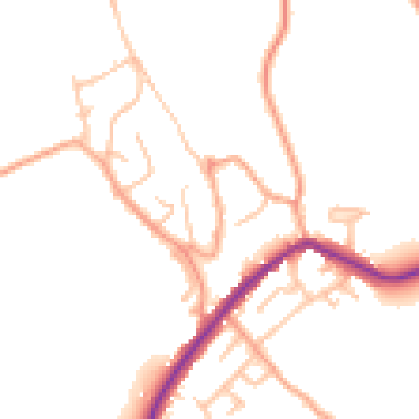 Daytime road noise heatmap for ST6 8QR