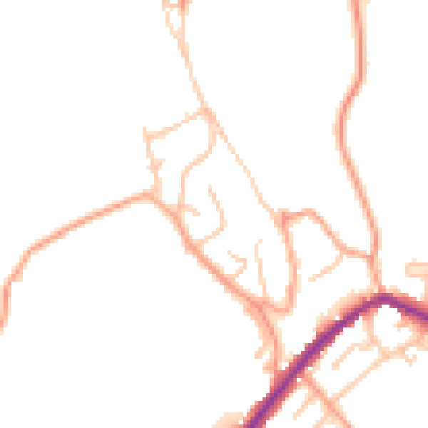 Daytime road noise heatmap for ST6 8QY