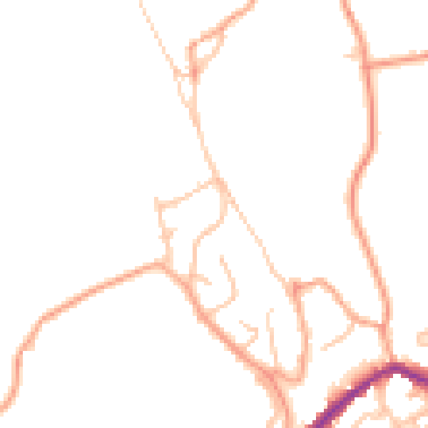 Daytime road noise heatmap for ST6 8RA