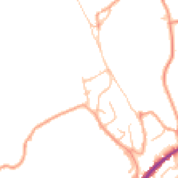 Daytime road noise heatmap for ST6 8RF