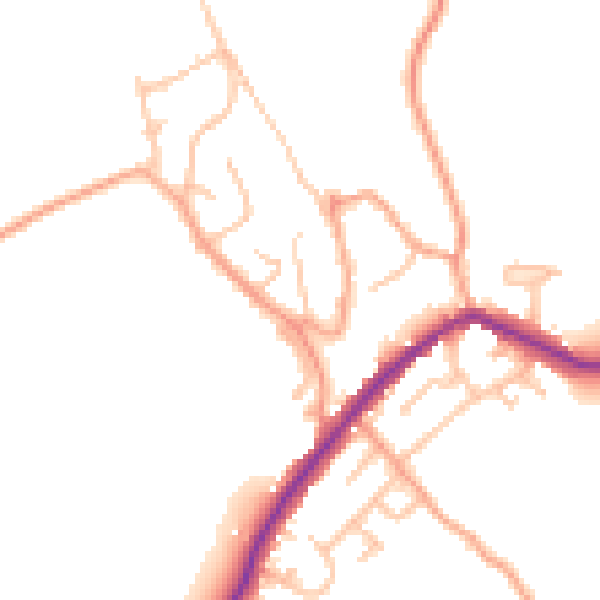 Daytime road noise heatmap for ST6 8RH