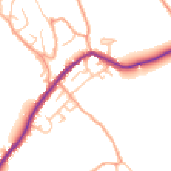 Daytime road noise heatmap for ST6 8SA