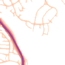 Daytime road noise heatmap for ST7 1AZ