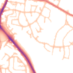 Daytime road noise heatmap for ST7 1BE