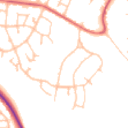 Daytime road noise heatmap for ST7 1BG