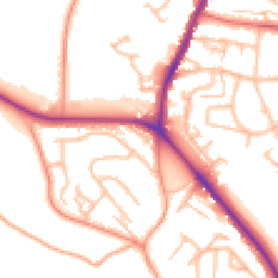 Daytime road noise heatmap for ST7 1BH