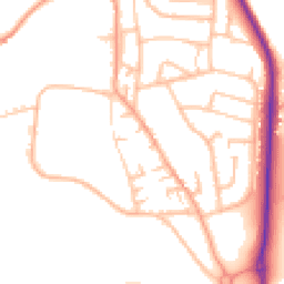 Daytime road noise heatmap for ST7 1BN