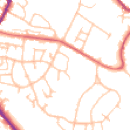 Daytime road noise heatmap for ST7 1DJ