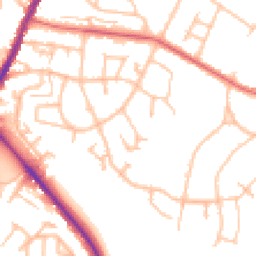 Daytime road noise heatmap for ST7 1DQ