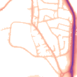 Daytime road noise heatmap for ST7 1DT