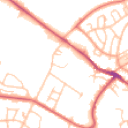 Daytime road noise heatmap for ST7 1DY