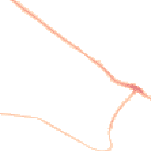 Night-time road noise heatmap for ST7 1DY