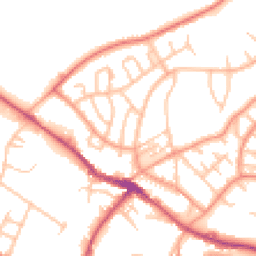 Daytime road noise heatmap for ST7 1EU
