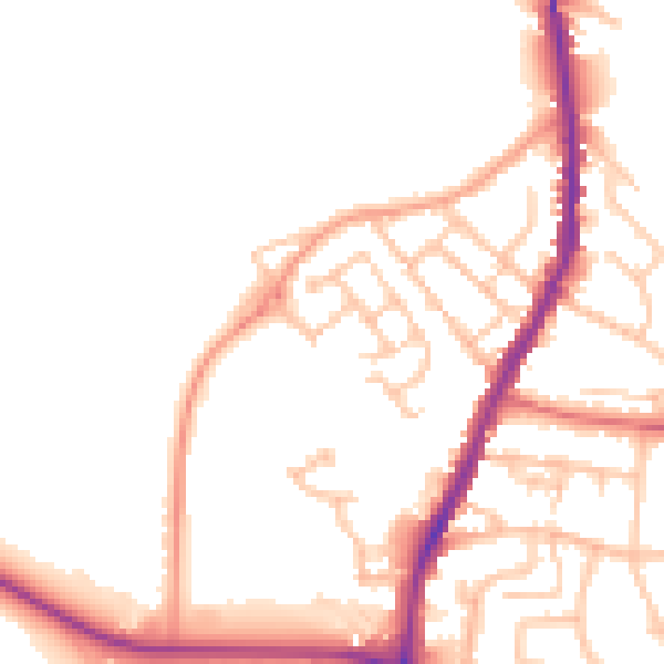 Daytime road noise heatmap for ST7 1GA
