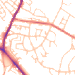 Daytime road noise heatmap for ST7 1JT