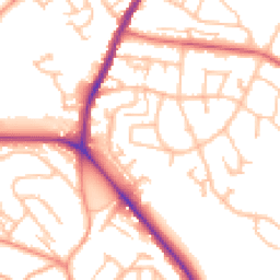 Daytime road noise heatmap for ST7 1JW