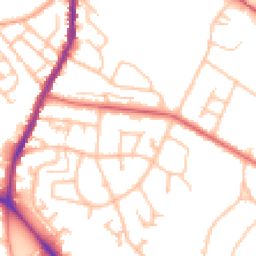 Daytime road noise heatmap for ST7 1JX