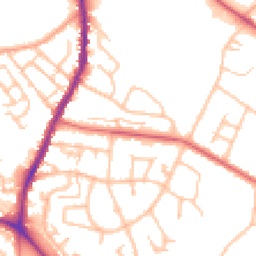 Daytime road noise heatmap for ST7 1LA