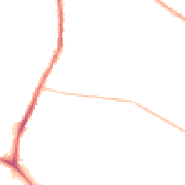 Night-time road noise heatmap for ST7 1LA