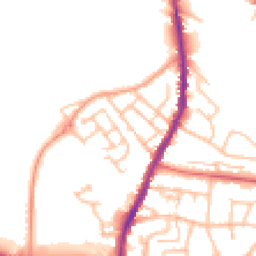 Daytime road noise heatmap for ST7 1NX