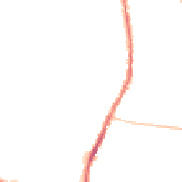 Night-time road noise heatmap for ST7 1NX