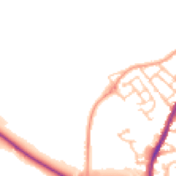Daytime road noise heatmap for ST7 1NZ
