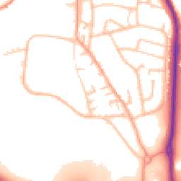 Daytime road noise heatmap for ST7 1PQ