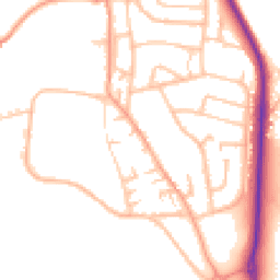 Daytime road noise heatmap for ST7 1PY