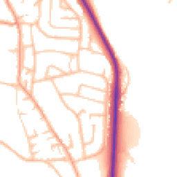 Daytime road noise heatmap for ST7 1QU