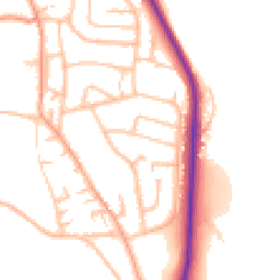 Daytime road noise heatmap for ST7 1QX