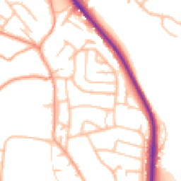 Daytime road noise heatmap for ST7 1SQ